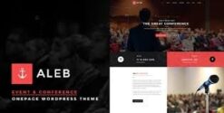 Event Landing Page WordPress Theme for Conference Marketing - Aleb 1.4.6