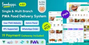 FoodAppi - PWA Food Delivery System and WhatsApp Menu Ordering with Admin Panel | Restaurant POS 2.0