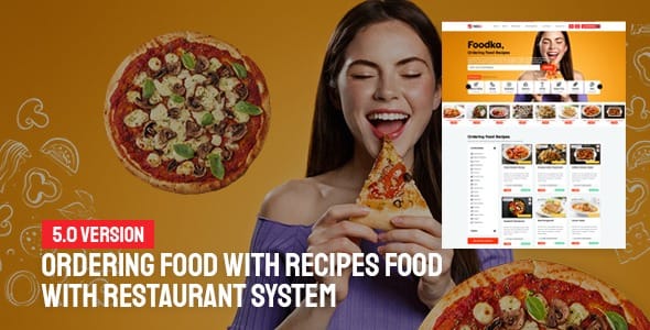 Foodka - Ordering Food with Recipes Food with Restaurant system