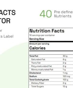 Nutrition Facts Label Creator (Elementor addon) 1.2.0