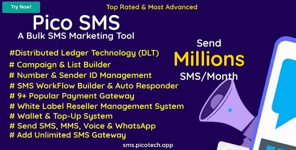 PicoSMS - A Bulk SMS Marketing Tool 5.10