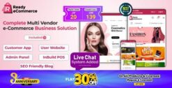 Ready eCommerce - Complete Multi Vendor eCommerce Mobile App, Customer Website with Store POS 3.5.0