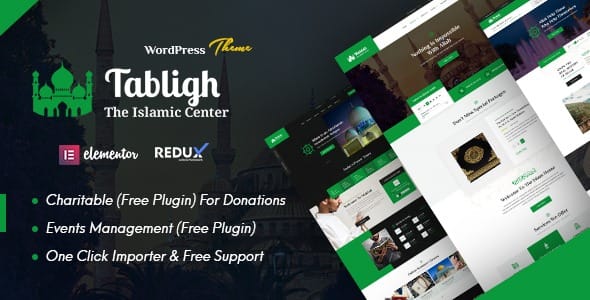 Tabligh - Islamic Institute & Mosque WordPress Theme + RTL 1.6