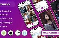 Tindo - Live streaming tango clone, Video call, Chat messages, Post | Flutter app with admin panel