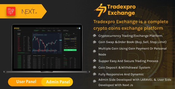 Tradexpro Exchange Crypto Buy Sell and Trading platform ERC20 and BEP20 Tokens Supported