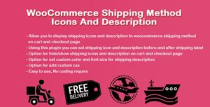 WooCommerce Shipping Icons And Description 1.1.6