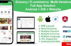 grocery / delivery services / ecommerce multi vendors(Android + iOS + Website) ionic 7 / Laravel 11.0